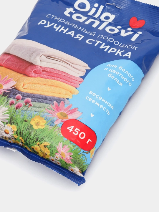Kir yuvish kukuni Oila tanlovi "Bahor musaffoligi", qo'lda yuvish uchun, 450 g