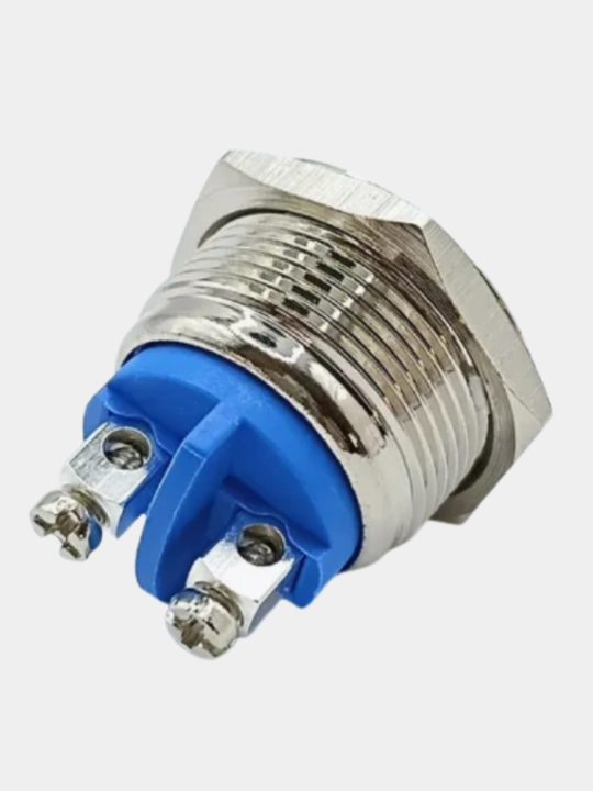 PBS-28B-2 metall antivanadal tugmasi, D19 mm, OFF-ON fiksatsiasiz
