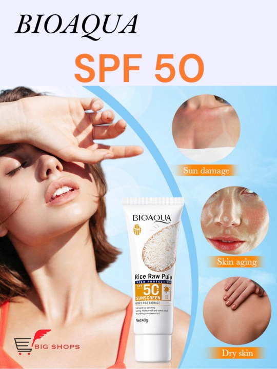 SPF50+ PA+++ / BIOAQUA - Солнцезащитный крем на основе рисового экстракта 40 г