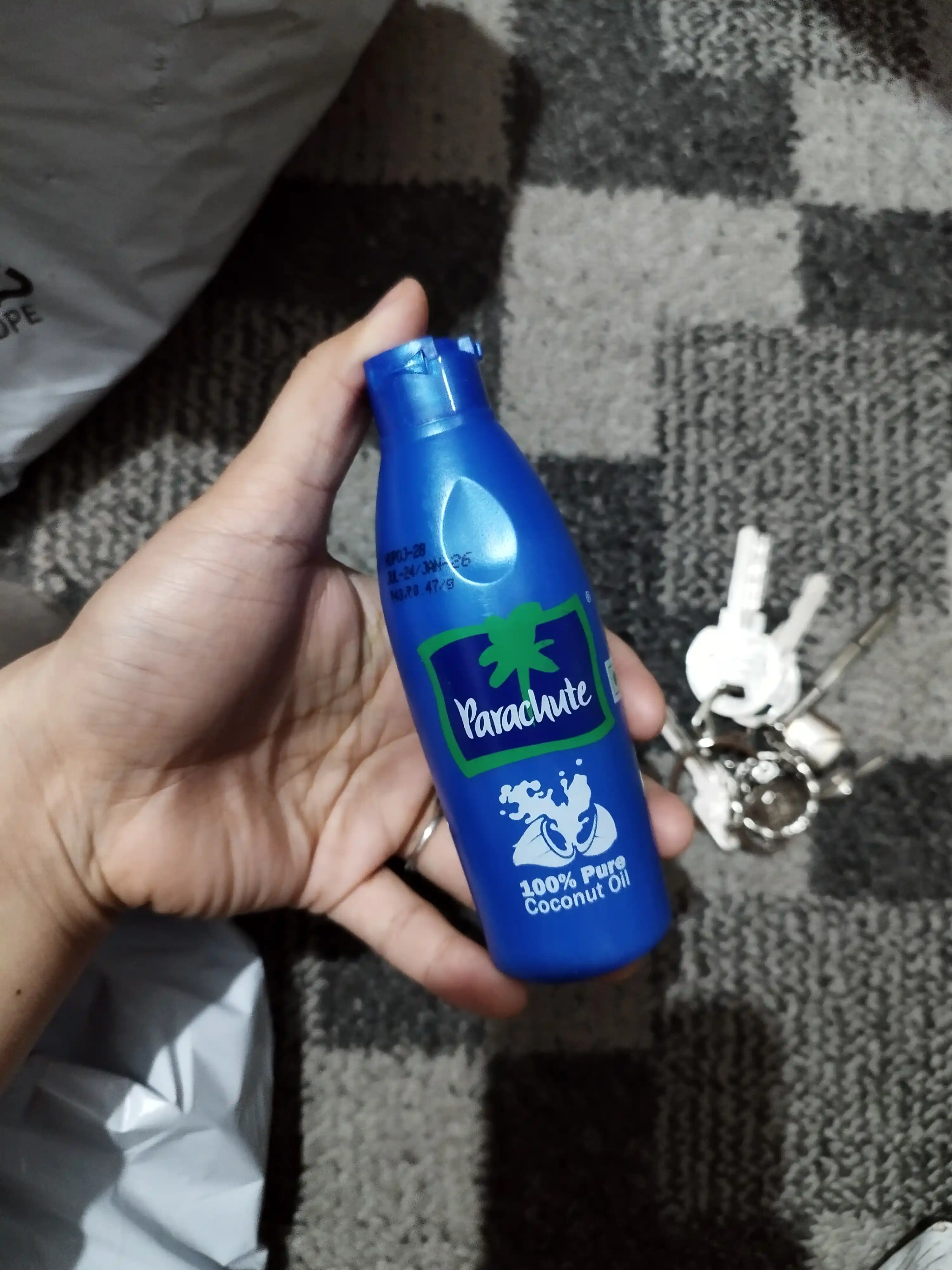 Kokos yog'i Parashyut, badanga, sochga va massaj uchun, Coconut Oil Parashute
