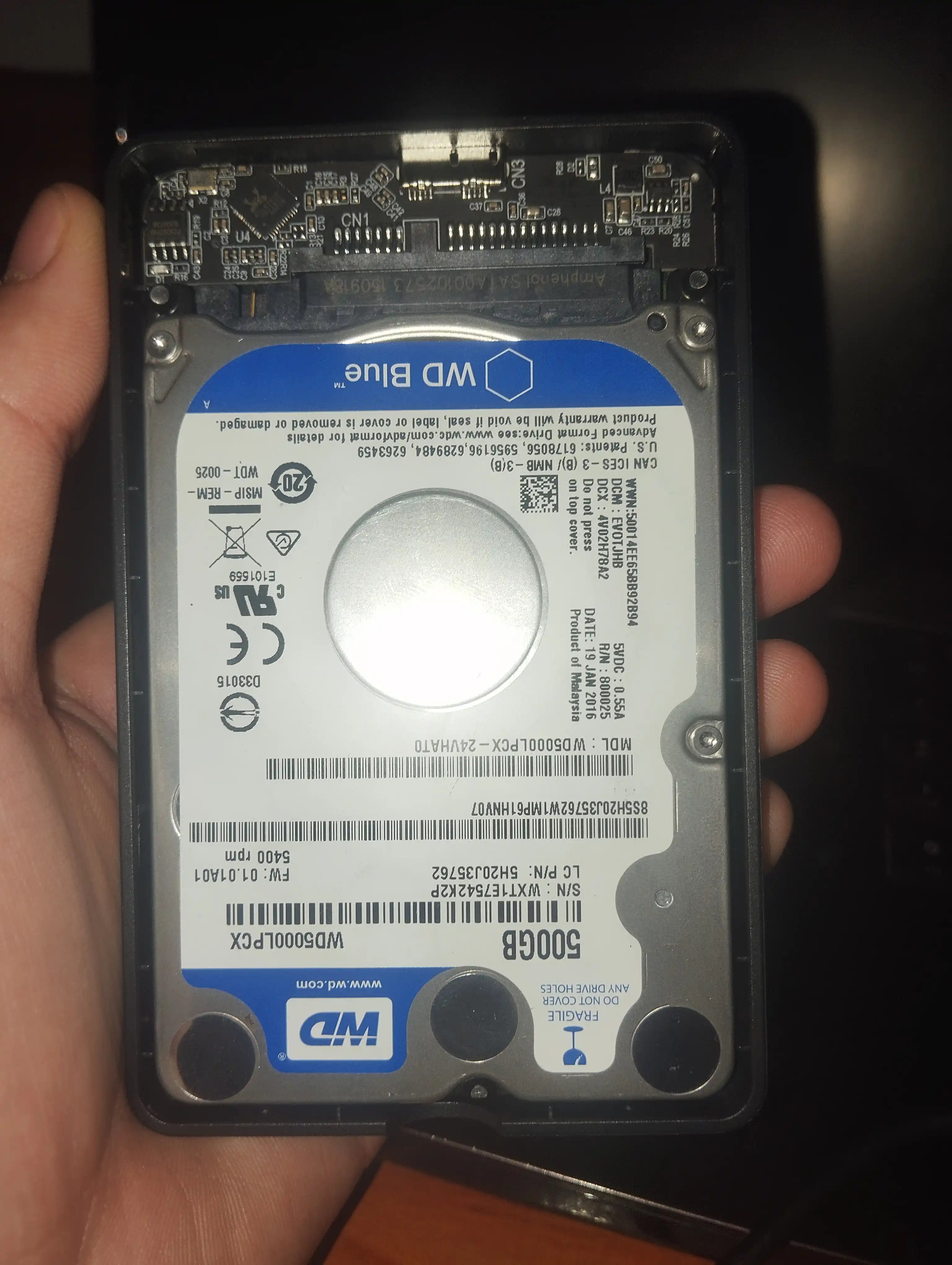 2.5" HDD/SSD tashqi qattiq disk korpusi, USB 3.0, SATA, External Case