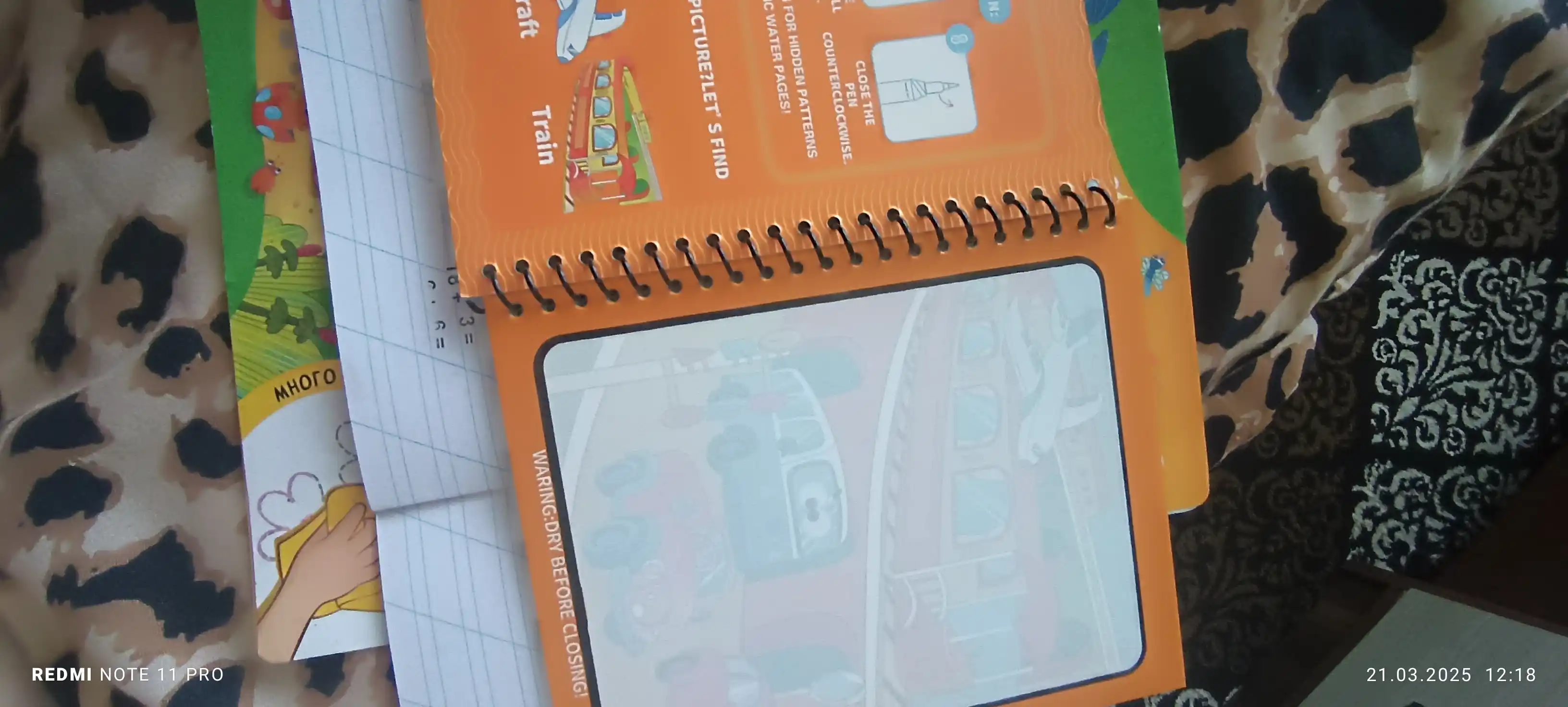 Suvli kitobcha, marker bilan ko‘p martalik bo‘yash