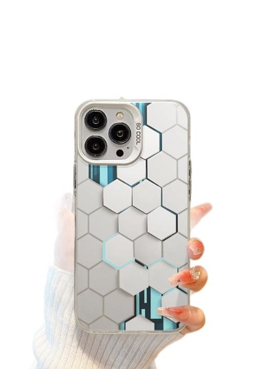 IPhone 16, 15, 14, 13, 12, 11 uchun – geometrik dizayndagi model g'ilof