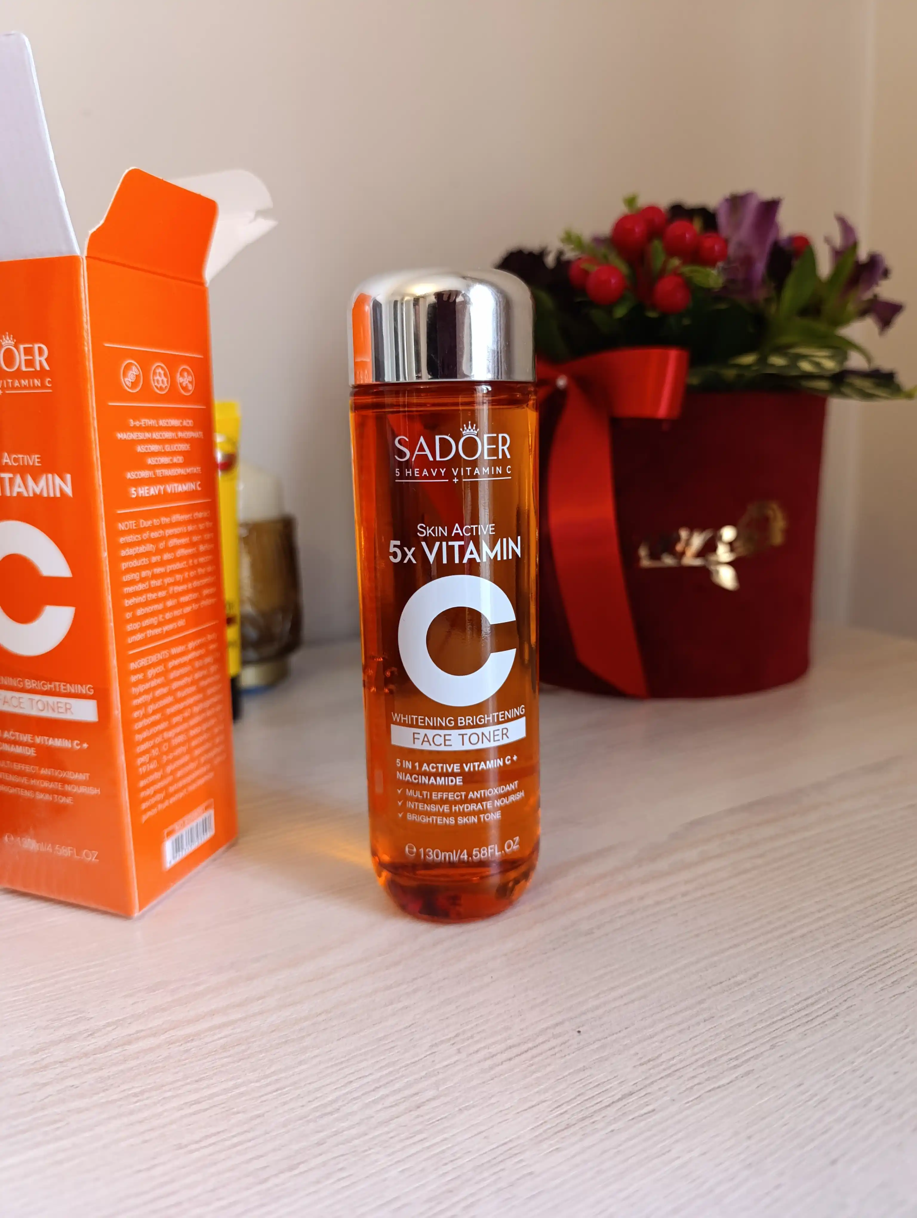 Тонер для лица с авокадо,с витамином С, отбеливающий, глубокое увлажнение и питание,130 мл