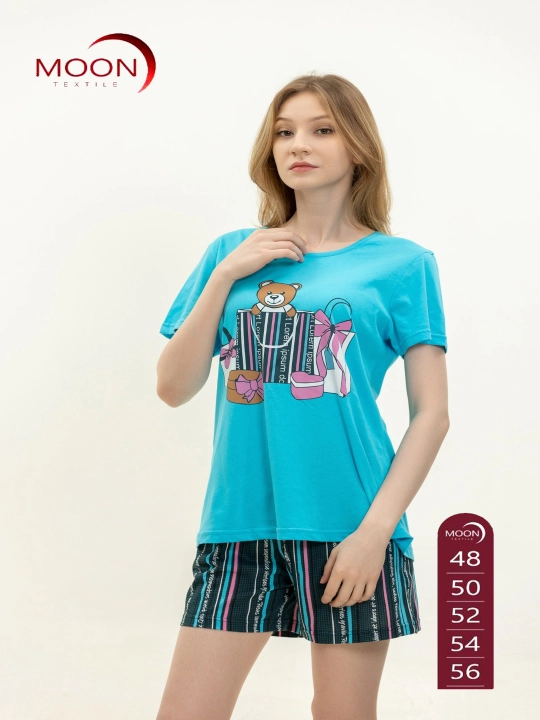 Ayollar pijamasi, 100% paxta