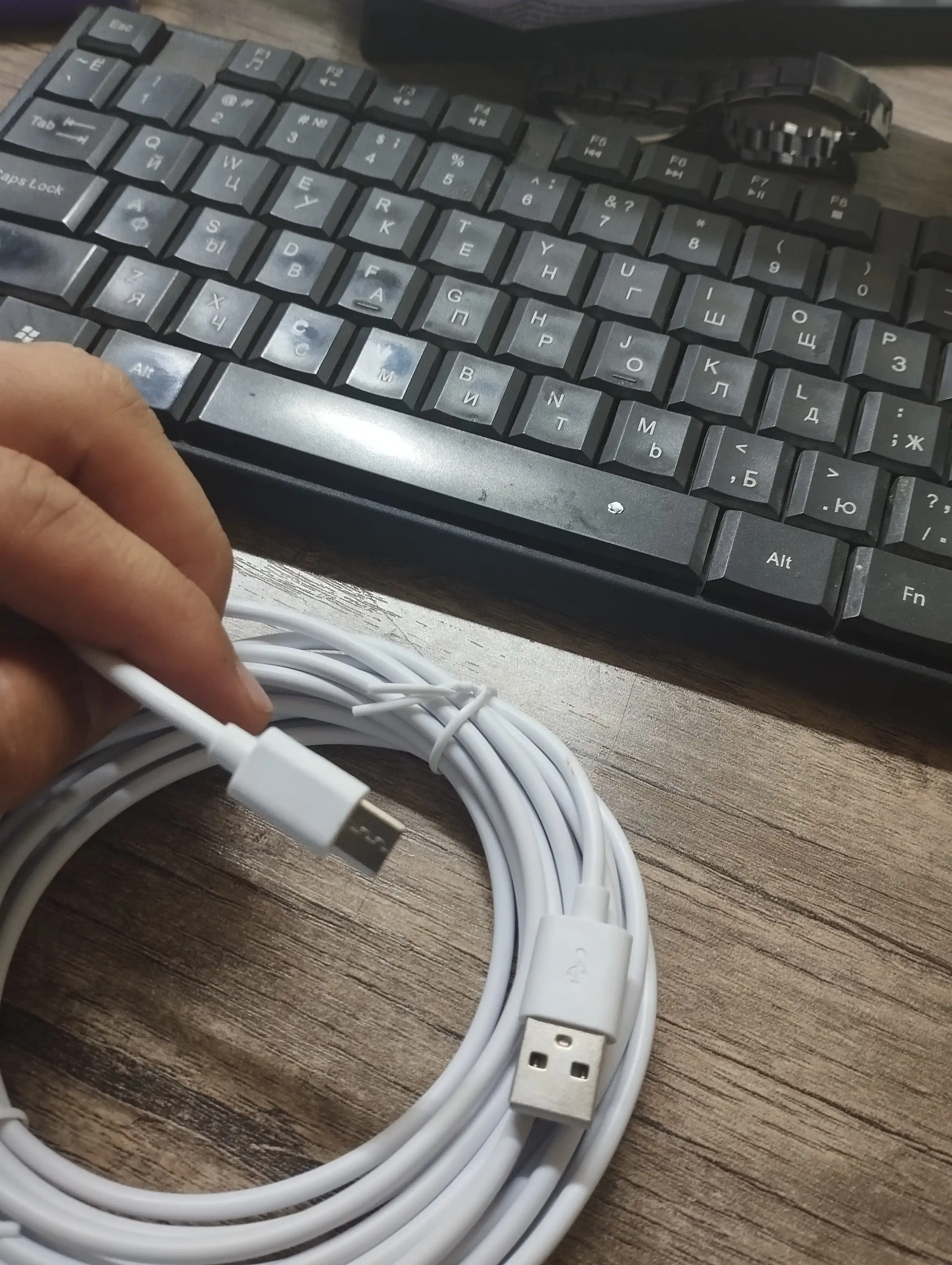 Кабель USB Type-C длинный 5 метров, только для зарядки, для камеры и сигнализации