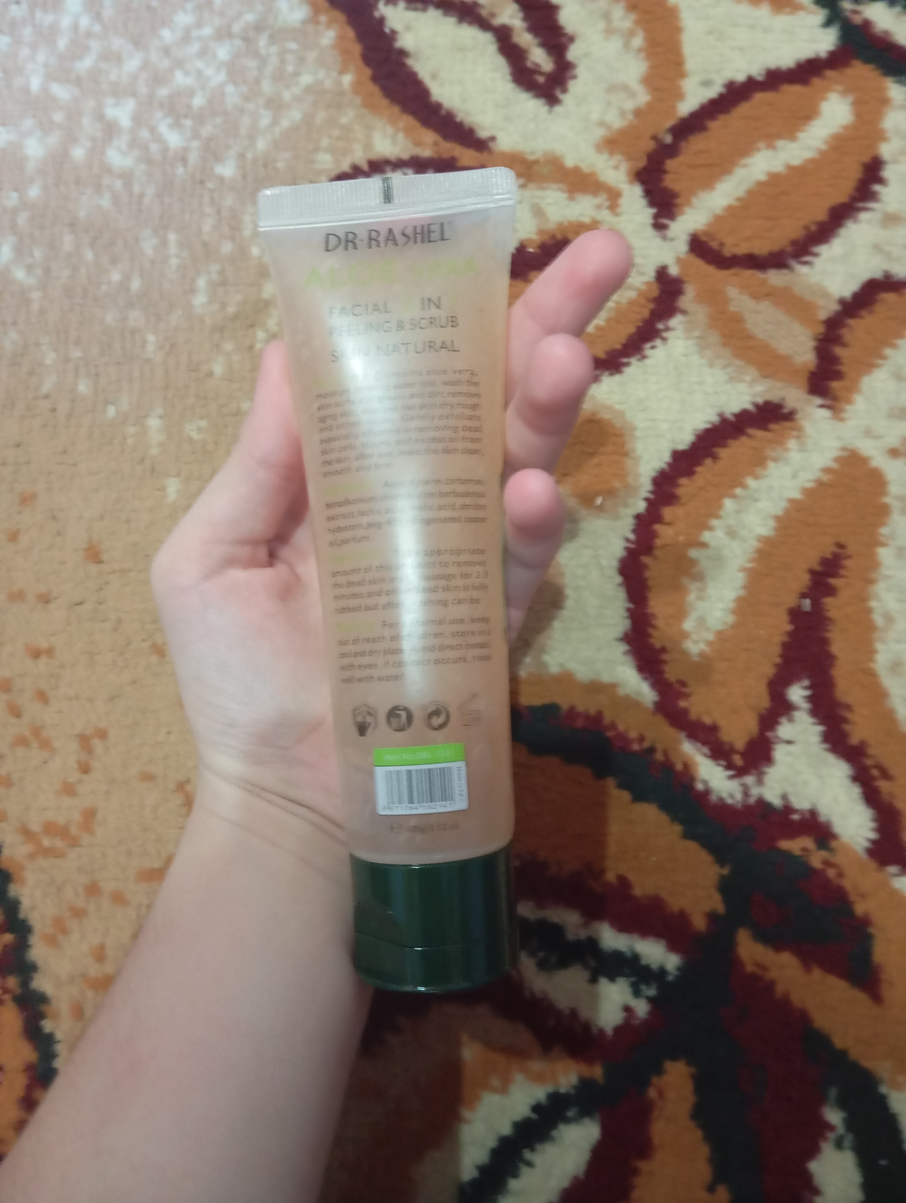 Aloe vera ekstrakti bilan yuz uchun namlantiruvchi piling-skrab, Dr. Rashel, 100 ml