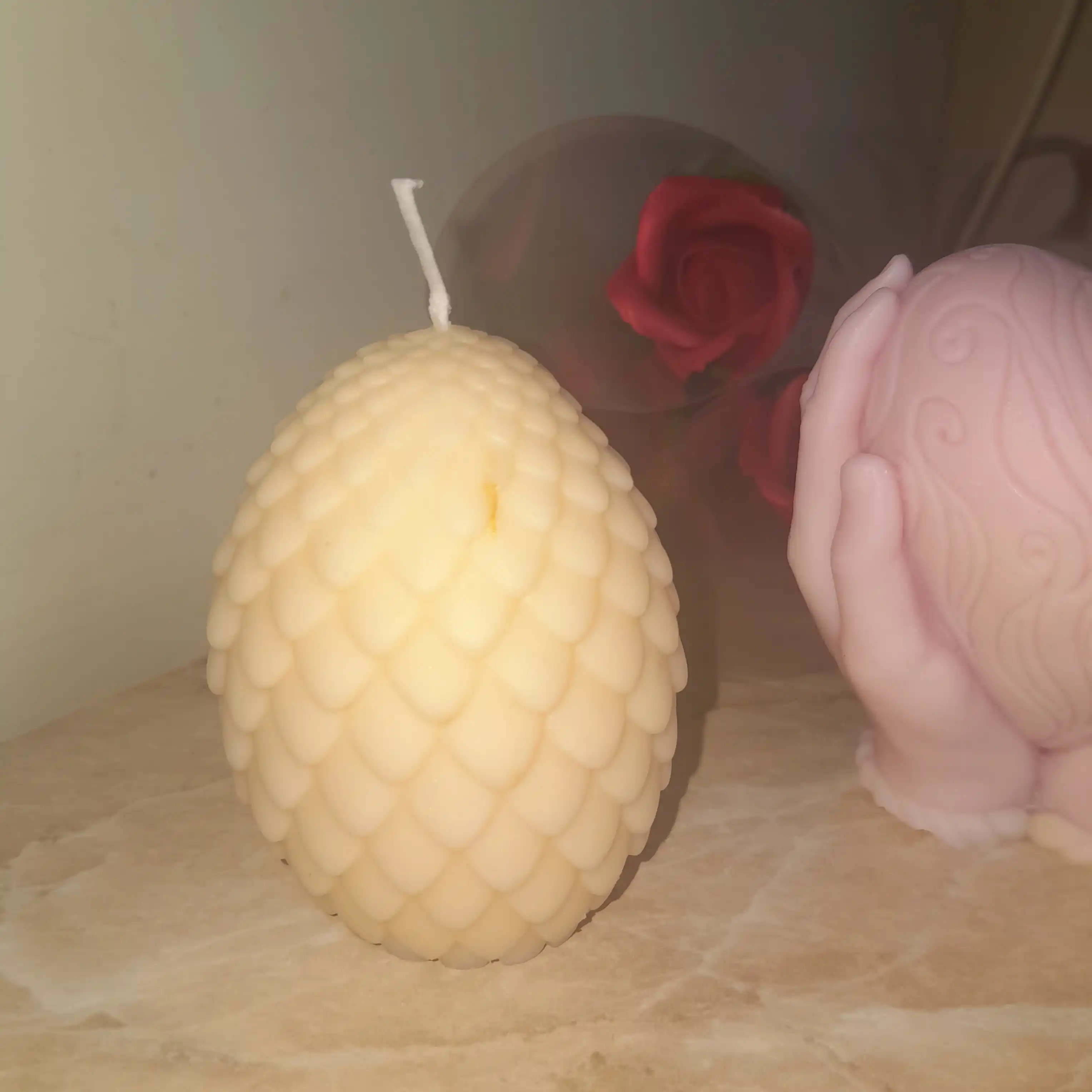 Shaklli shamlar yasash uchun tabiiy soya mumi, 1 kg
