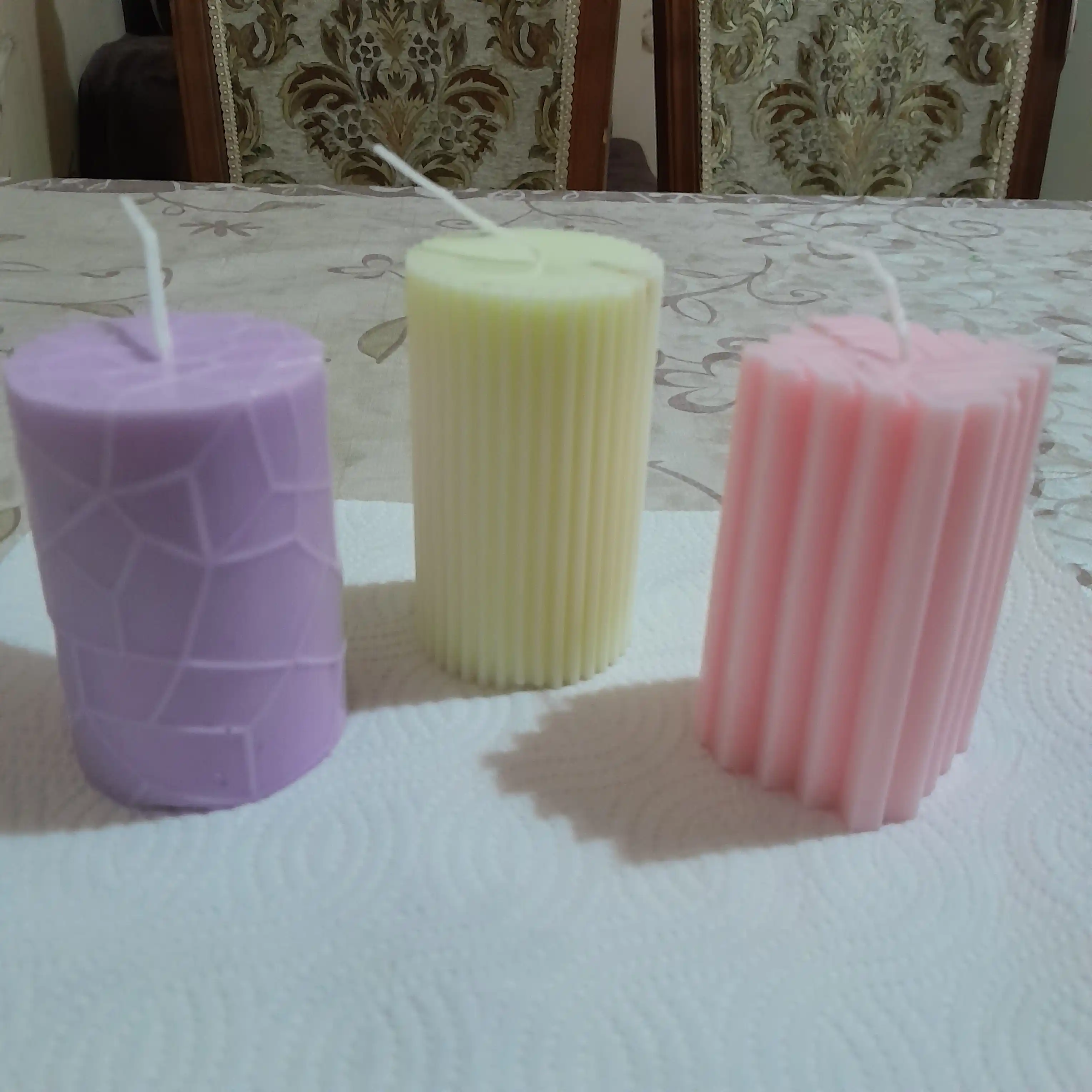 Shaklli shamlar yasash uchun tabiiy soya mumi, 1 kg
