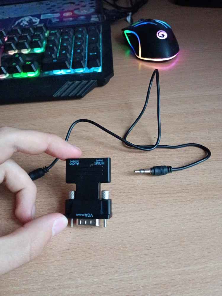 Portativ adapter adapteri HDMI konverteri → VGA audio chiqishi, 3.5 mm