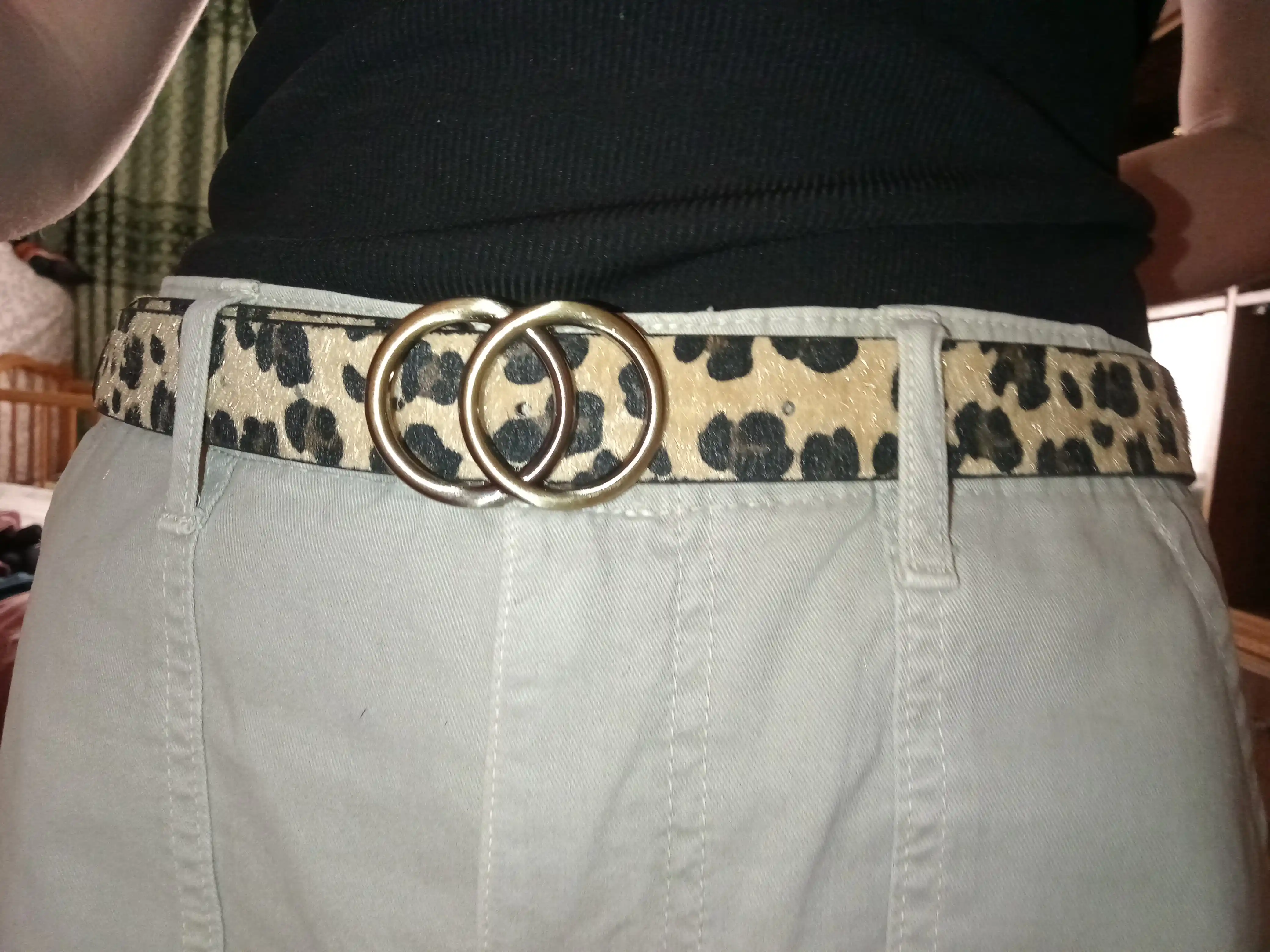 Ayollar charm kamari, metall to‘qali, klassik, universal