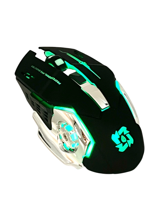 Беспроводная мышь со светодиодом RGB, для игр и офиса, регулировка 3200DPI