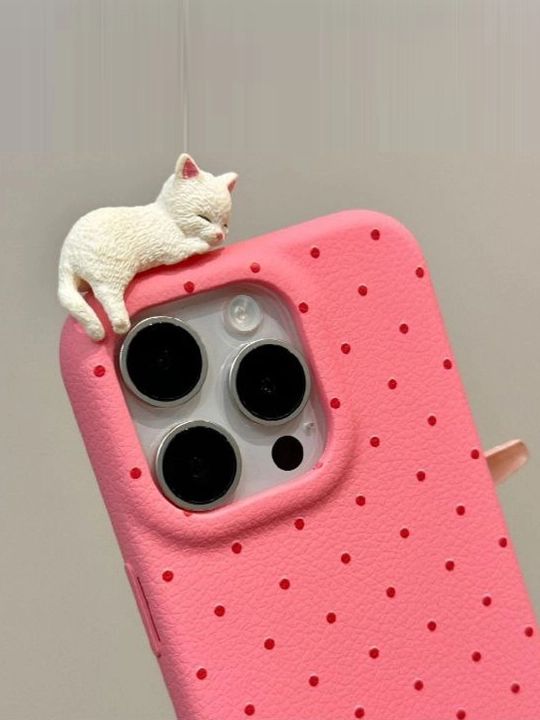 IPhone  11, 12, 13, 14, 15, 16, Pro Max, резинка чехол с кошкой, резиновый, Miamu  - 