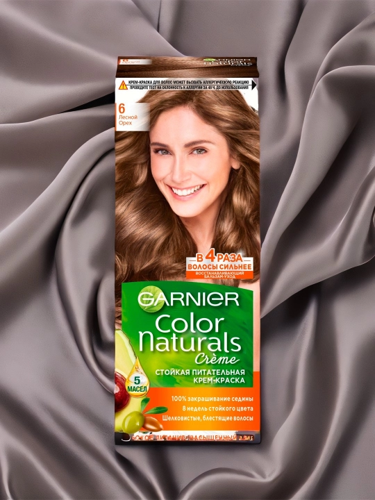 Краска для волос Garnier Color Naturals, тон 6 Лесной орех, 110 мл - 