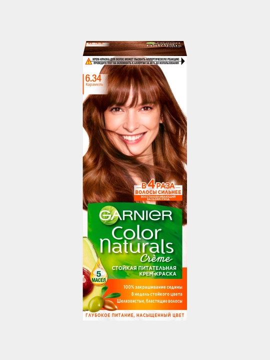 Краска для волос Garnier Color Naturals, тон 6.34 Карамель