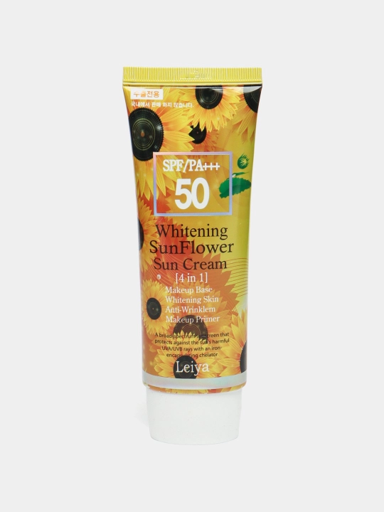 Солнцезащитный крем для лица Leiya SPF/PA50+++, 4 в 1