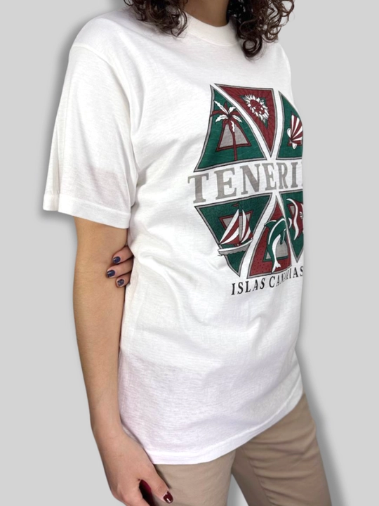 Yengil oq futbolka "TENERIFE" yoz fasli uchun