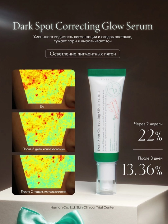 Набор для лица AXIS-Y Glow Trio - полноразмерный набор и мини-набор, Dark Spot Correcting