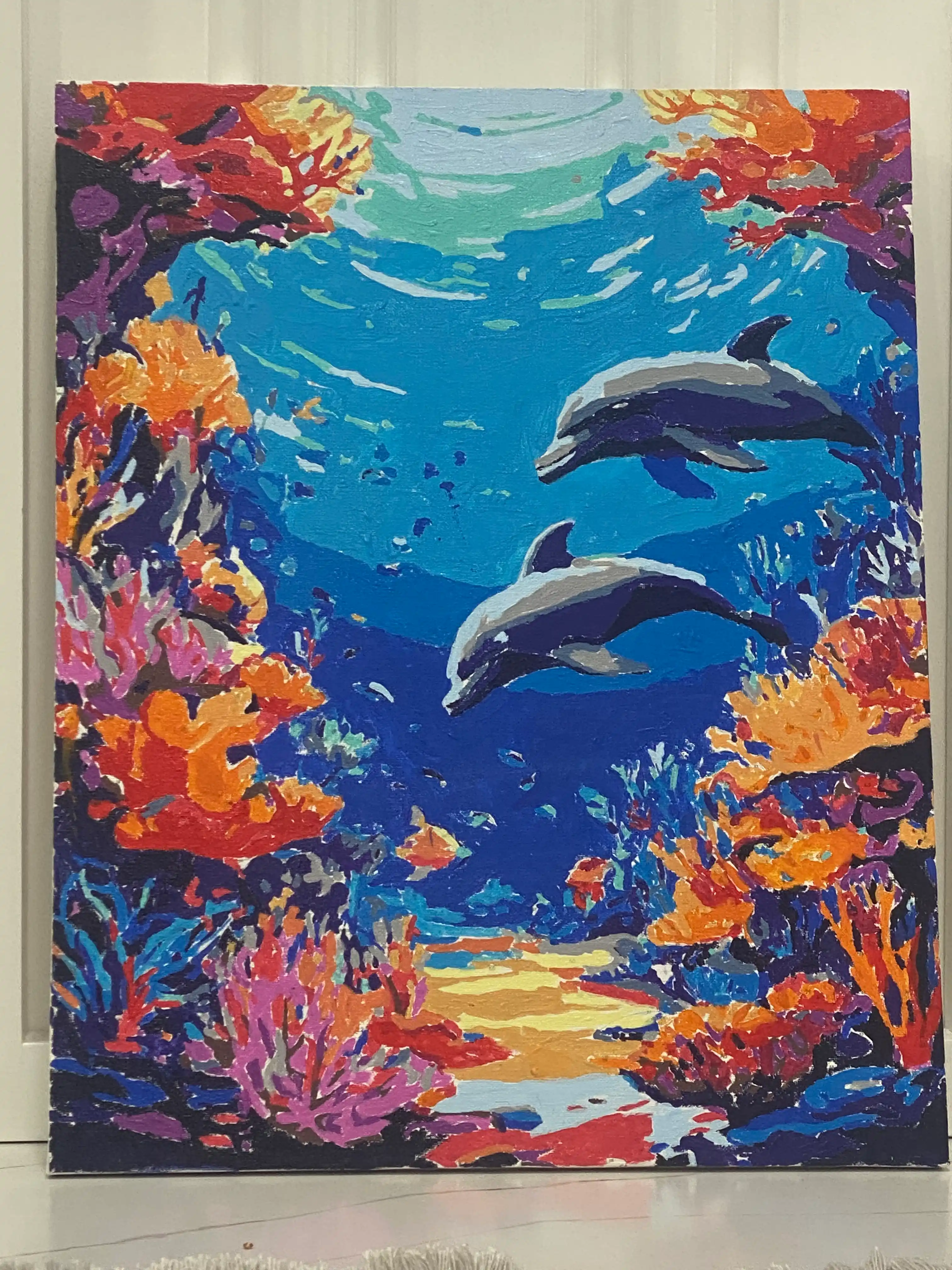 Raqamlar bo'yicha rasm chizish ARTERY " Dengiz", holstda chizmachilik, 40 * 50 sm