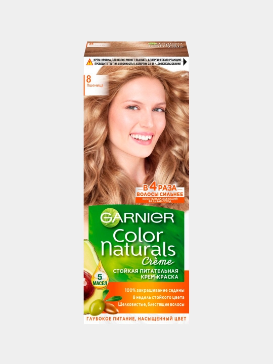 Краска для волос Garnier Color Naturals, тон 8 Пшеница, 110 мл - 