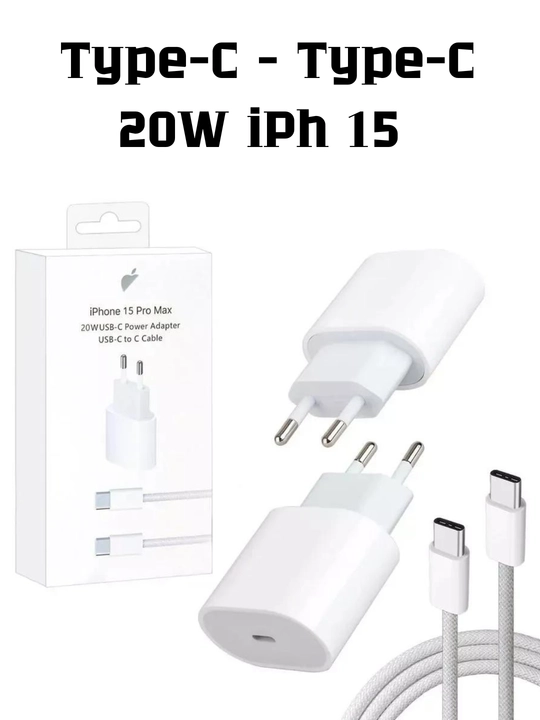 Адаптер и кабель быстрой зарядки для iPhone Type-C/USB-C Lightning, 20 Вт