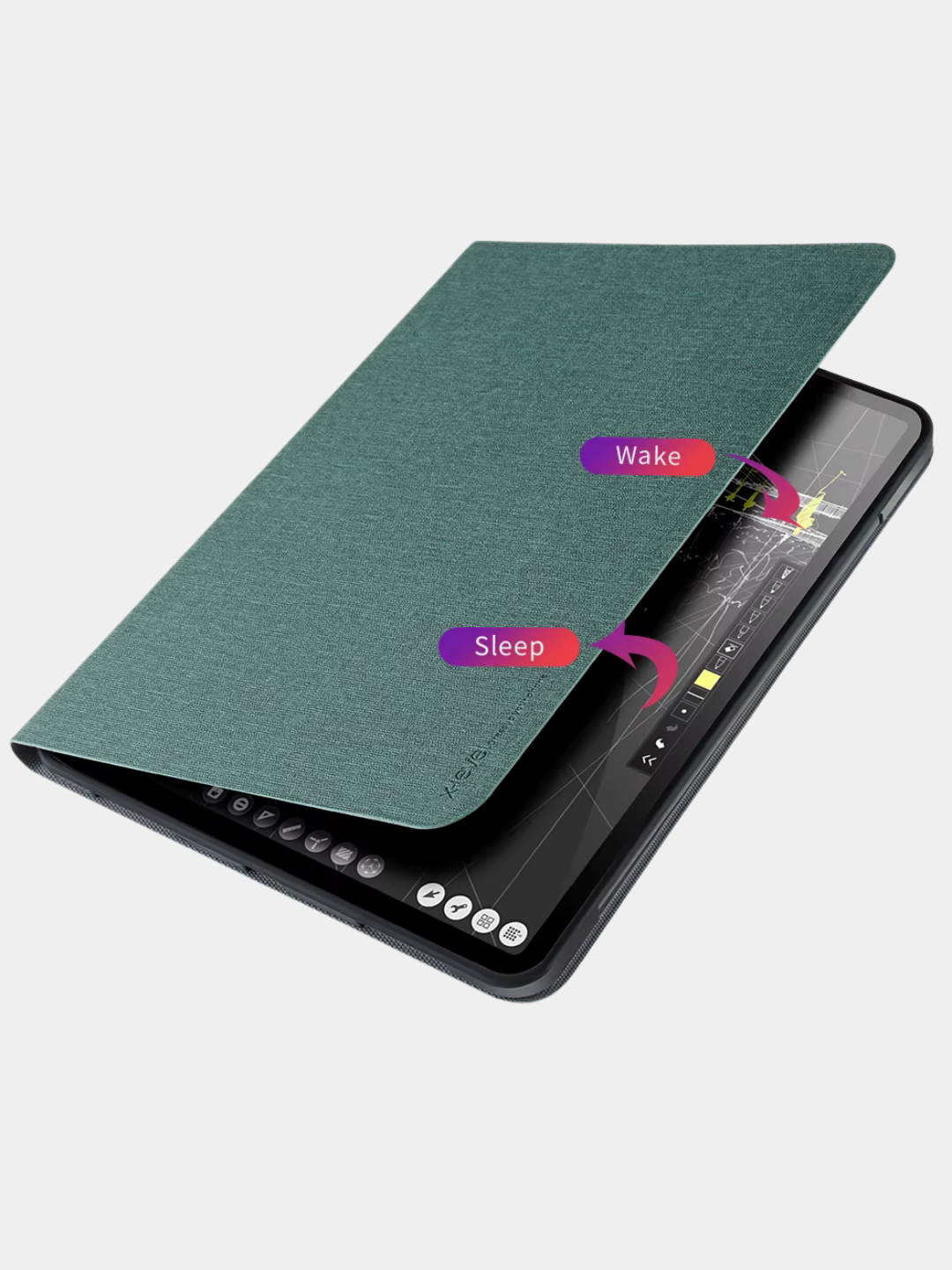 G'ilof-kitob iPad Air Pro 4/5/6/7/8/9/10 9.7/10.2/10.5/10.9/11/12.9 uchun