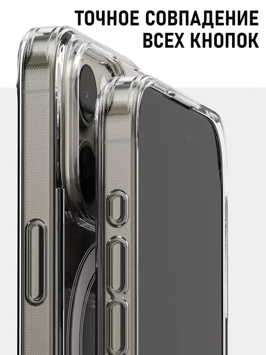 G'ilof iPhone X, XR, 11, 12, 13, 14, 15, 16, Pro, Max uchun silikon, shaffof, Magsafe