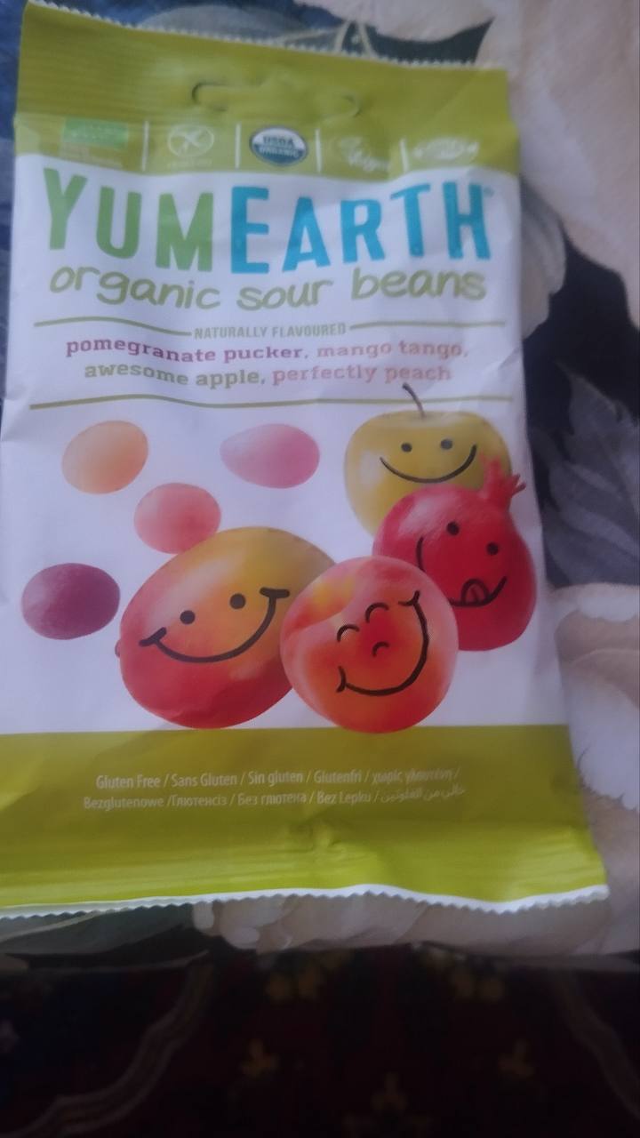 YumEarth, organik chaynaydigan tabiiy marmelad, 50 gr