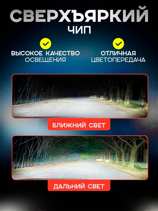 LED chiroq P12 120W, avtomobil uchun LED lampa