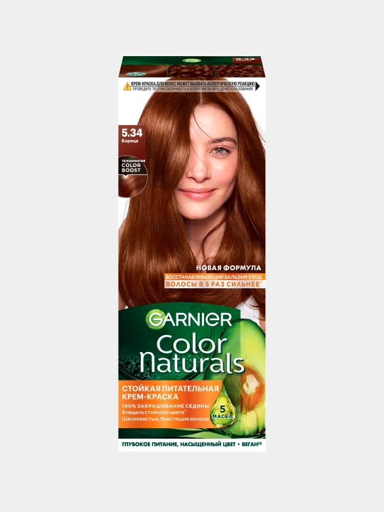Крем-краска для волос Color Naturals, тон 5.34 корица - 