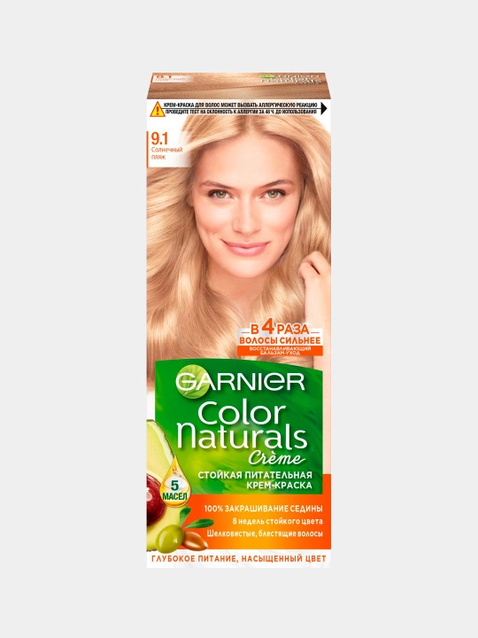 Краска для волос Garnier Color Naturals, цвет 9.1 Солнечный пляж, 110 мл