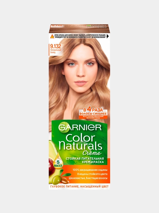 Краска для волос Garnier Color Naturals, тон 9.132 натуральный блонд, 110 мл - 