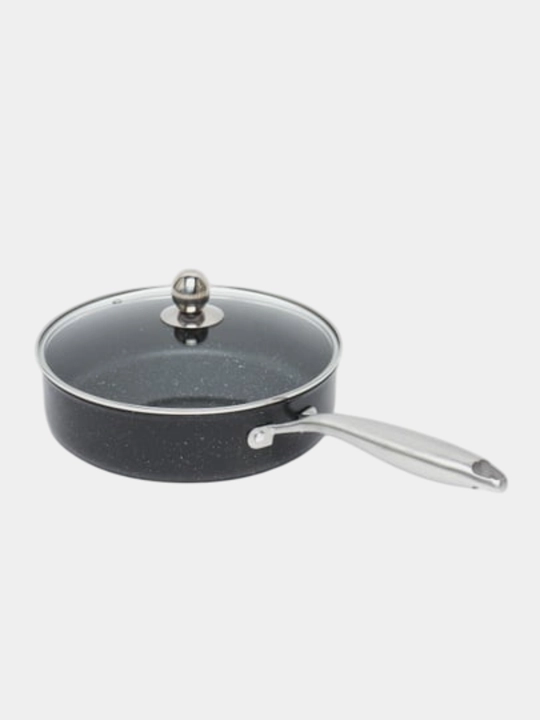 Granitli chuqur tova, CULICHEF dan kuyishga qarshi qoplamali va shisha qopqoqli