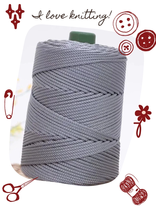 Poliefir shnur ip, sumka to‘qish uchun, 220 gr - 