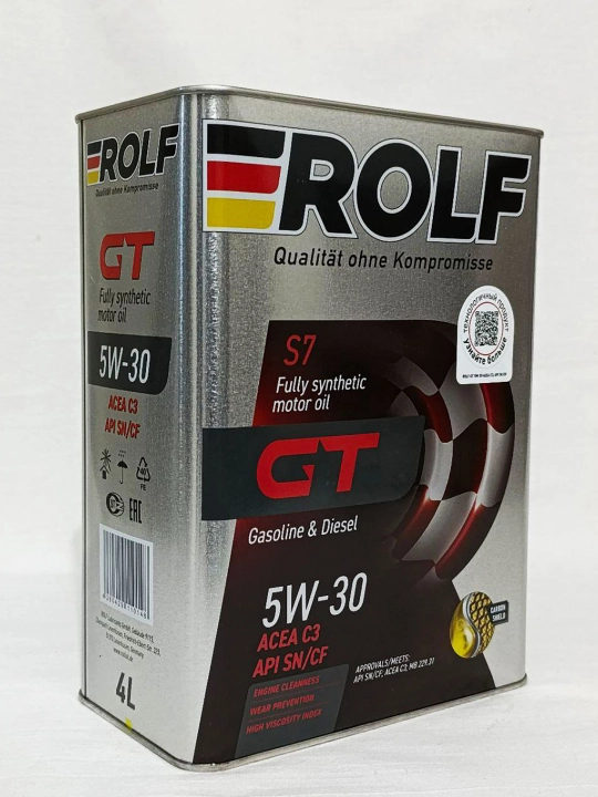 Моторное масло, ROLF GT S7 5W-30, полностью синтетическое
