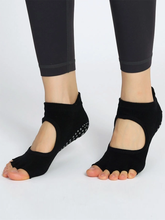 Yoga, pilates, fitnes, raqs, gimnastika uchun ayollar sport paypoqlari, sirpanishga qarshi