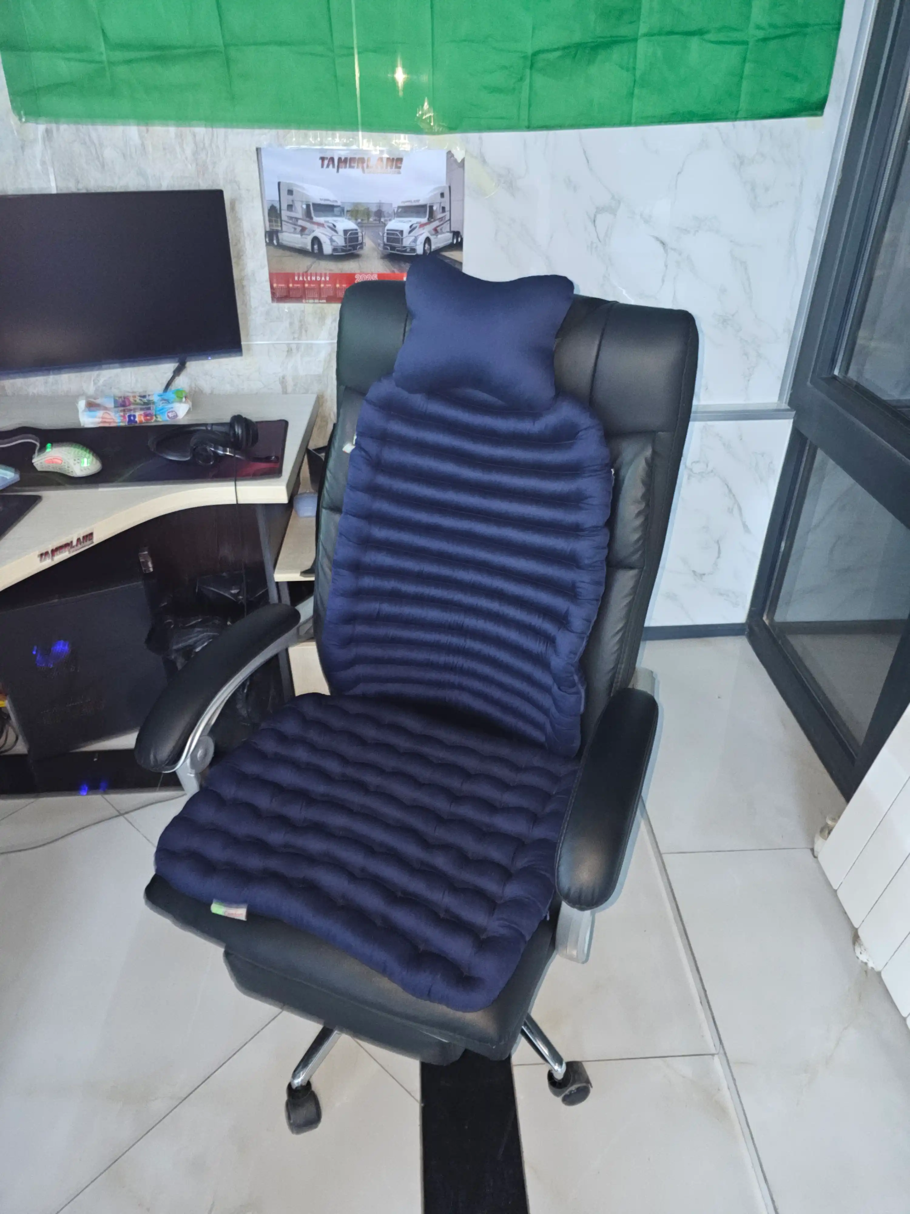 Guruch qobig'idan ortopedik yostiqlar, avtomobillar va ofis kreslolari uchun, ECOMFORT