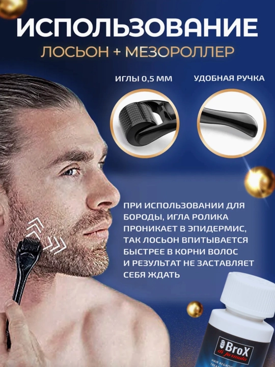 Миноксидил для бороды Minoxidil 5%, 60 мл – ускоренный рост волос