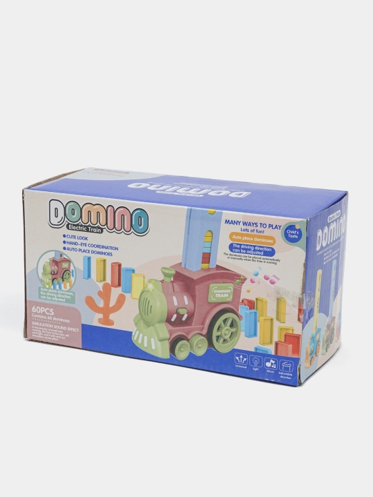 Domino Paravoz, musiqali, qiziqarli, 60 domino, bolalarning sevimli o'yinchog'i, 3+, Xitoy