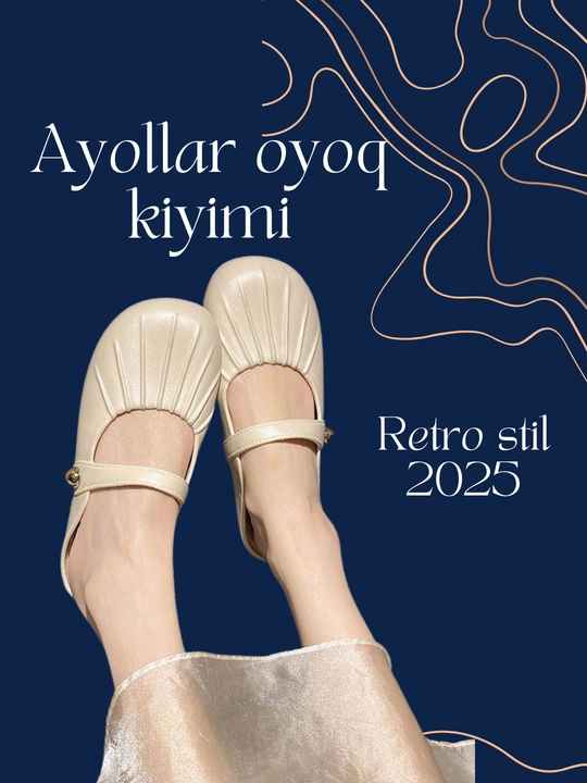 Ayollar uchun yozgi, retro-uslubdagi yarim-shippaklari - 
