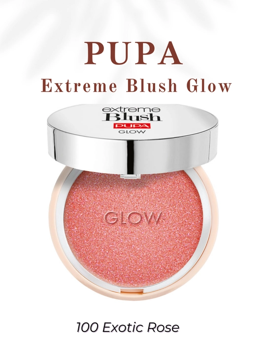 Румяна с эффектом мерцания PUPA EXTREME BLUSH GLOW, 4 г Exotic Rose - 