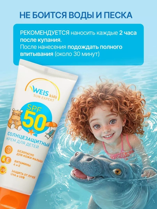 Солнцезащитный крем для детей SPF 50, 75 мл