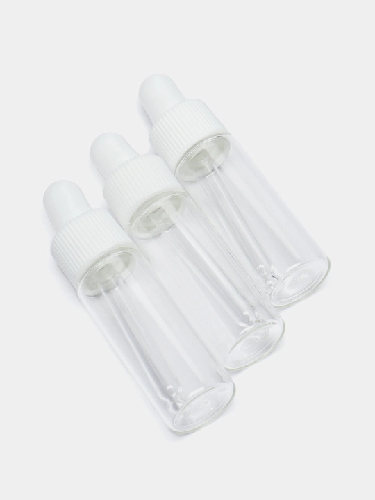 Pipetkali flakon, shisha, kosmetik, bo'sh, 5 ml, 10 ml, 15 ml, 20 ml, 30 ml, 50 ml, 100 ml - 