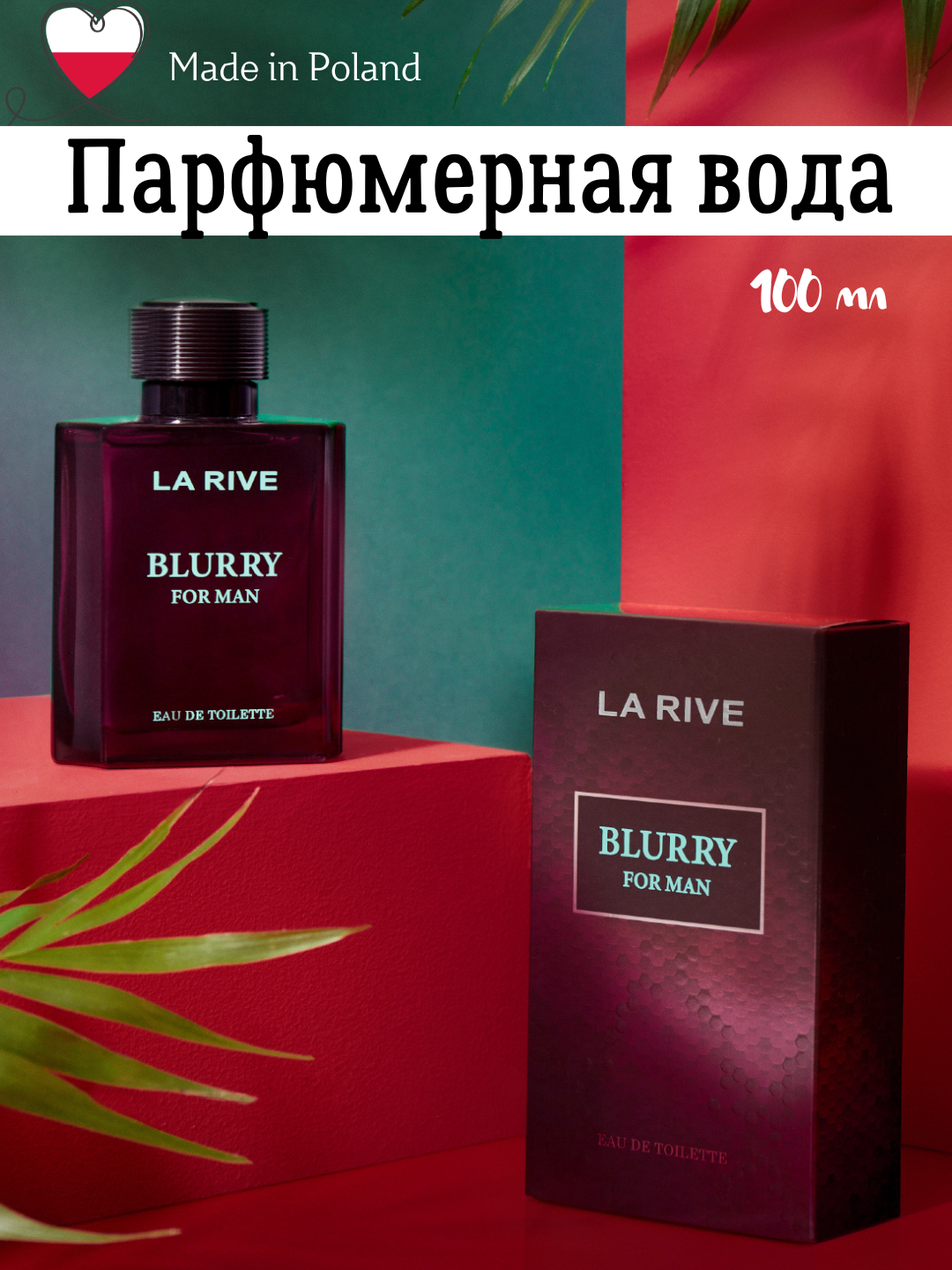Erkaklar xushbo'ylangan suvi LA RIVE BLURRY, 100 ml - 