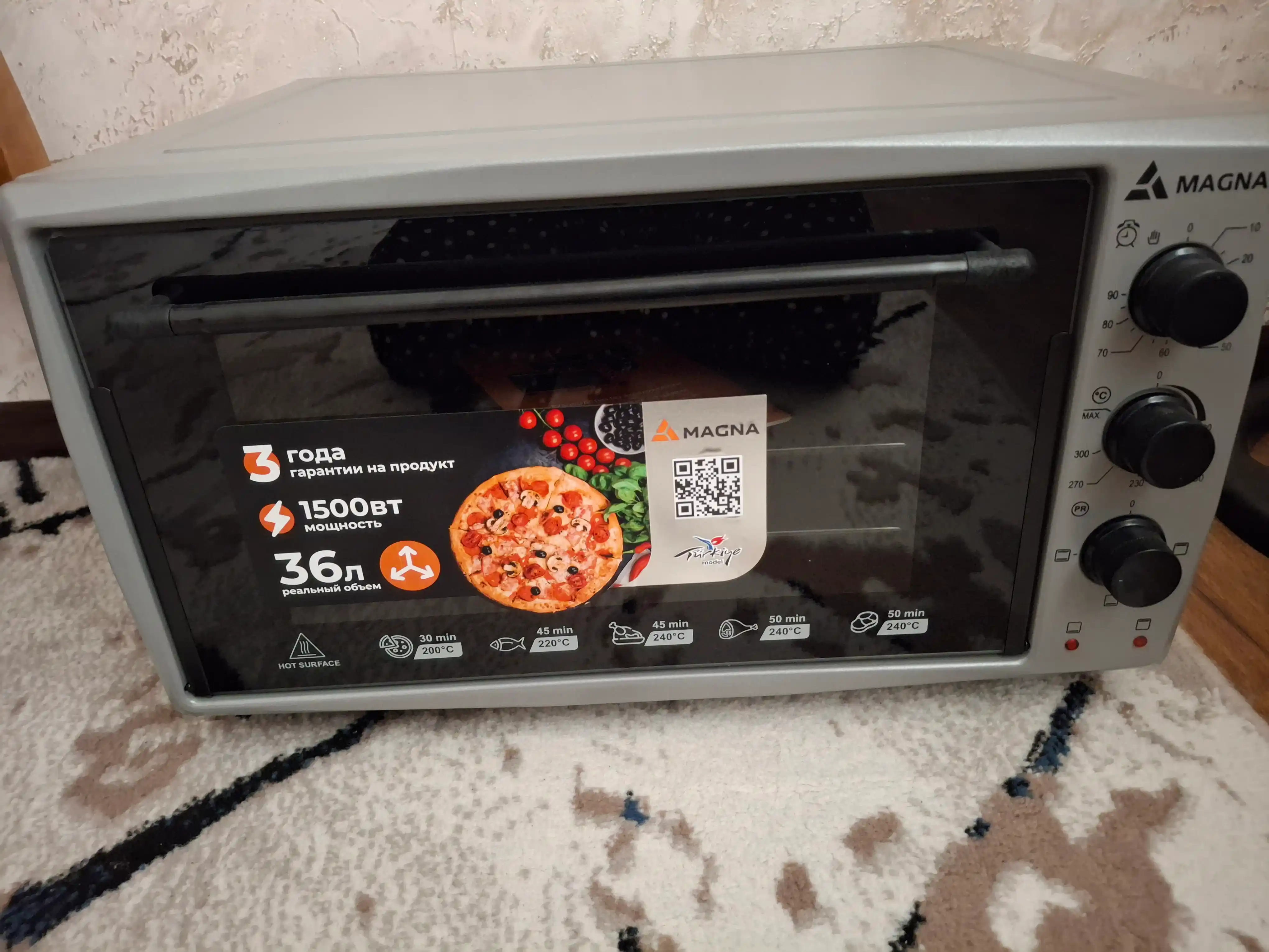 Mini pech MAGNA MF3615-02S, hajmi 36 litr, quvvati 1500 Vt