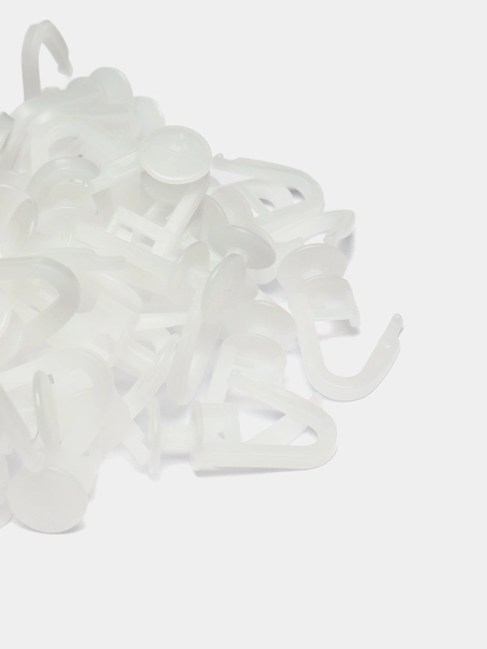 Pardalar uchun ilgaklar, plastik karnizlar uchun, 50 va 100 dona