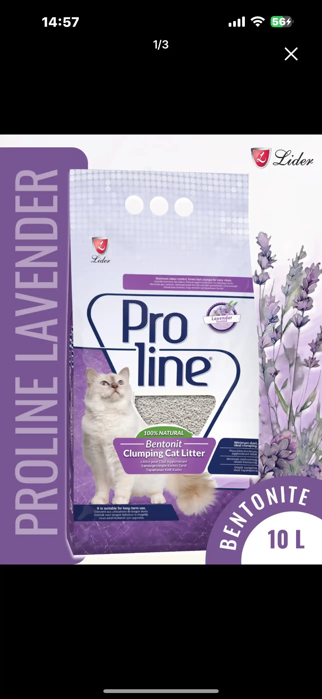 Proline bentonit toldiruvchi lavanda hidi bilan, 8,5 kg