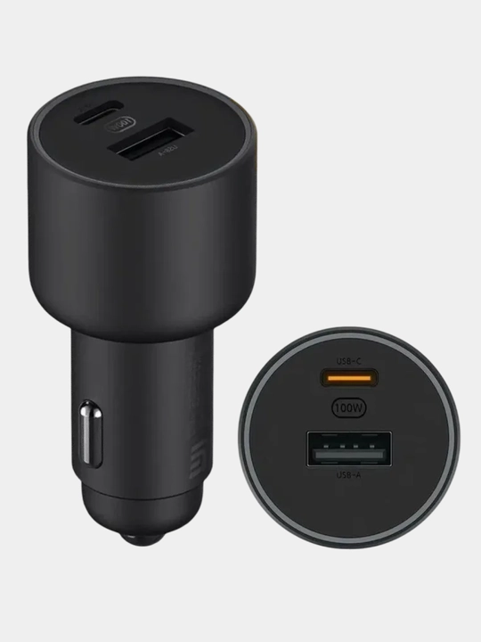 Xiaomi 100W MAX avtomobil zaryadkasi, USB-C va USB-A portlari bilan tez zaryadlash uchun​