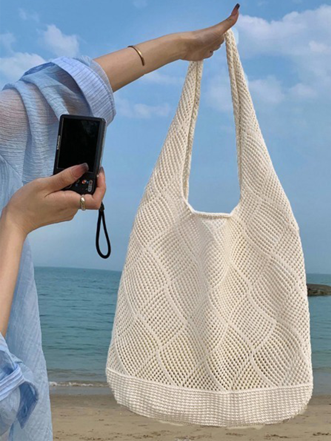 Yozgi yumshoq shopper sumkasi