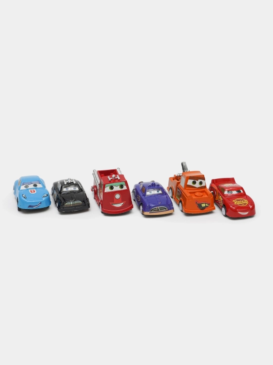 Набор машинок McQueen N6, из прочного пластик, функция выдвижения назад, 6 шт, 3+ - 